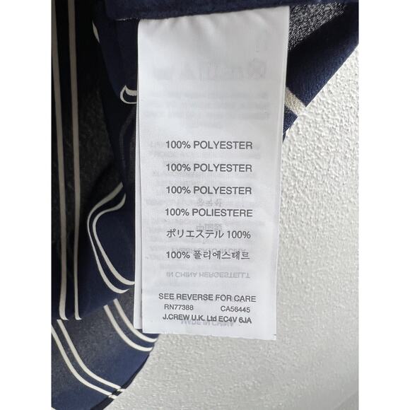 Womens J. Crew Tank Top Size 6 Blue with White Strips - Picture 6 of 12